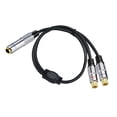 thumbnail image 4 of Altavoz Y Adaptador Conector Conector Cable de audio resistente a RCA Splitter Mujer a mujer, 4 of 9