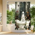 thumbnail image 2 of Offres Flash Ensemble de Rideaux de Douche Halloween Rideau de Douche Citrouille Ensemble de Rideaux de Douche avec Tapis Antidérapants Couvercle de Toilette et Tapis de Bain Crochets de Rideau de Douche avec Clips, 2 of 9