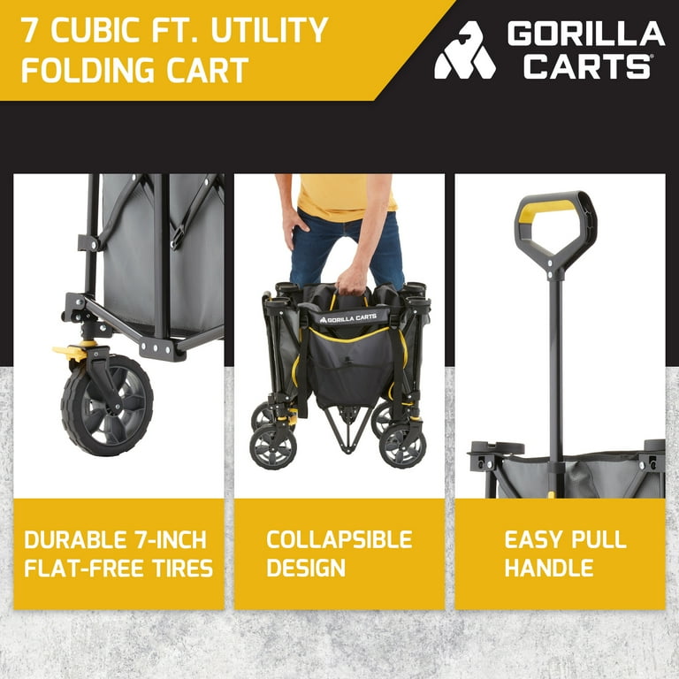 【たまごくらぶ】OUTDOOR CARRY WAGON NEO Gorilla Carts 7 Cu Ft Collapsible Outdoor Utility Wagon