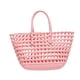 thumbnail image 3 of Bolso tote tejido para mujer, elegante, de gran capacidad, con asa superior para ir al trabajo y citas. Rosa, 3 of 9