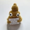 thumbnail image 5 of Hand Holding Letter Board Crochet Doll Handmade Positive Poop Crochet Doll Keyring Pendant Cute Cartoon-inspired Knitting Toy, 5 of 5