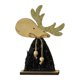 thumbnail image 1 of Adornos navideños de madera Mornei, figura de alce, bonitos letreros rústicos para centro de mesa, color negro S, 1 of 8