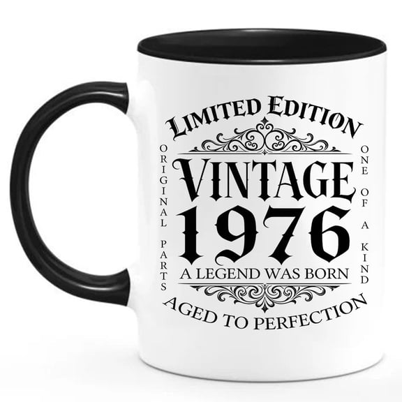 50th Birthday Gifts for Men Women - 50th Birthday Decorations for Men - Vintage 1976 Coffee Mug - Born in 1976 Present Ideas - Turning Fifty Gift For Dad, Mom, Uncle