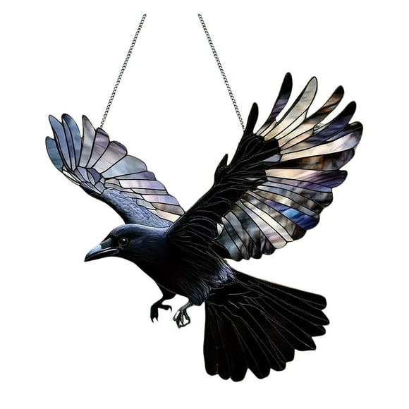 Sherum Bird Yifare Suncatcher Stained Glass Window Decoration Acrylic Hanging Ornament for Indoor Outdoor Garden