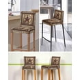 thumbnail image 5 of Western Farmhouse Bar Stool Covers Set of 4, Primitive Rustic Country Retro Texas Star Stretch Bar Chair Covers with Backs, Removable Pub Counter Height Chair Cover for Kitchen Dining Room Cafe, 5 of 7