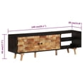 thumbnail image 4 of vidaXL TV Cabinet Stand - 140x30x45 cm, Rough Mango and Solid Acacia Wood, 4 of 5