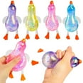 thumbnail image 2 of Tao Tao Squishy Glitter Ducks (1 Stretchy Duck Toy) Kids Squishy Fidget Toys. Animal Stress Balls. Stress Relief Sensory Toys. Bulk Party Favors Easter Basket Stuffers（Color Random）, 2 of 7