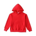 thumbnail image 3 of Kids Pullover Hoodie Sweatshirt Long Sleeve Hooded Top with Front Pocket for Boys and Girls Schoolwear Casual Outfit, 3 of 3