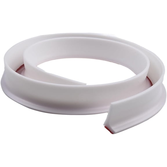 2pcs Silicone Shower Dam Water Retention Strip, Flexible Threshold Seal for Curbless Shower Barrier, Bathroom Floor Protector, for Easy Install Shower Water Stopper, 1m Length(White)