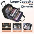 thumbnail image 3 of Ytonet Rolling Laptop Bag, 17.3 Inch Rolling Briefcase for Women Men, Water Resistant Computer Bag with Wheels, Black Brown, 3 of 7