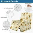 thumbnail image 5 of Kuiaobaty Sunflower Music Print Recliner Couch Cover with Elastic Bottom Durable Reclining Sofa Slipcover Stretch Reclining Slipcover Breathable Recliner Chair Cover for Pets Kids, 5 of 8