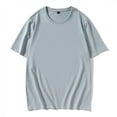 thumbnail image 4 of Summer Mens Round Neck T-shirt Mercerized Cotton Short Sleeve, 4 of 9