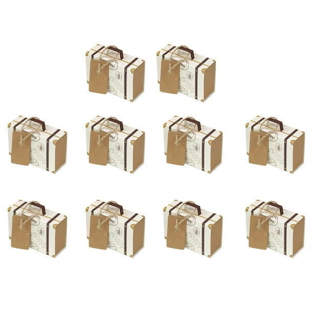 Moyic 10 juegos de caja de dulces de chocolate, caja clásica Vintage, contenedor de viaje, bolsas dulces, suministros para fiestas y eventos de Kits de decoración para fiestas Moyic HA018416-00