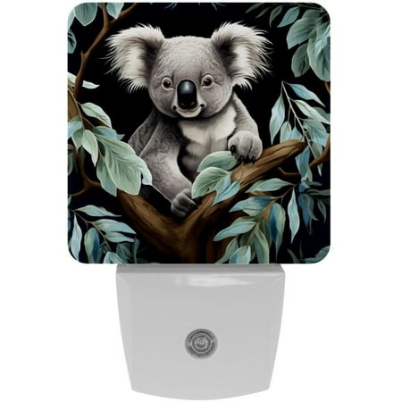 

Koala LED Square Night Light - Soft Glow Plug-in Lamp with Dusk to Dawn Sensor for Bedroom and Hallway - Energy Efficient Compact Design