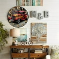 thumbnail image 4 of Classic Car Garage Wall Clock Hot Rod Decor 10-Inch Silent Wooden Wall Clock, Battery Operated (AA Batteries Not Included), Artistic Home Decor, 4 of 7