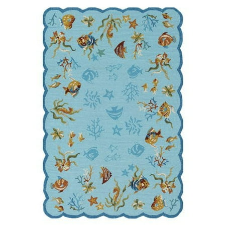 Couristan Outdoor Escape Coral Dive/aqua