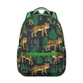thumbnail image 1 of Roaring Tiger Print Student School Backpack for Student Jungle Wild Bengal Stripes Pattern Animal Lover Art Tribal Face Design Bookbag, 1 of 6
