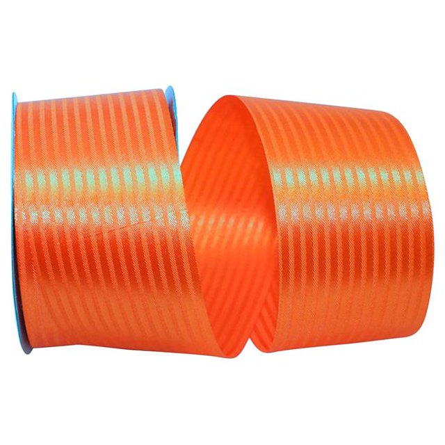 Reliant Ribbon 5800-058-40K 20.5 in. 50 Yards Tux Stripe Ribbon, Orange