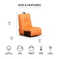 thumbnail image 3 of Big Joe Video Lounger Bean Bag Chair, Kids, Tangerine, Polyester Nylon Blend, 2 feet, 3 of 10