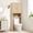 A-Oak, variant on YOCWO Over The Toilet Storage Cabinet, Mid Century Storage Cabinet Over Toilet with 2 Doors and Open Shelf, Home Space Saver for Bathroom, Living Room, Walnut