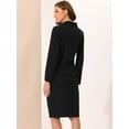thumbnail image 3 of DARING DIVA Women's Peplum Blazer Pencil Skirt 2 Pcs Suit Set XL Black, 3 of 6