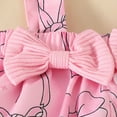 thumbnail image 6 of Girls Spring Outfits Short Sleeve Letter Prints Ribbed Bodysuit Bowknot Suspender Skirts Outfits Girl Clothes Red 6 Months-9 Months, 6 of 7