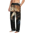 thumbnail image 6 of Sigee Urban Bear With Headphones print Men's Pajama Pants Lounge Sleep Bottoms with Elastic Waistband and Pockets-Medium, 6 of 6