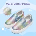 thumbnail image 5 of Kids Glitter Canvas Shoes Boys Girls Classic Fashion Slip-On Sparkly Sneakers Causal Toddler Lightweight Running Walking Shoes, 5 of 6