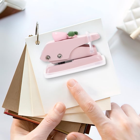 CATIEBYE Portable Small Hole Punch Adjustable Paper Cutter for Office Crafting and Book Binding
