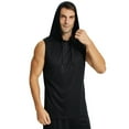 thumbnail image 4 of YUSHOW Men's 3-Pack Sleeveless Workout Hoodie Tank Tops - Quick-Dry Muscle Shirts for Gym, Running & Training, M, 4 of 9