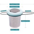 thumbnail image 2 of Stainless Steel Tea Infuser, Tea Strainer with Folding Handle, Extra Fine Mesh Filter, Brewing Basket (Light Blue), 2 of 5