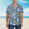 thumbnail image 4 of Goofa Chicken Family Hawaiian Shirt for Men, Unisex Summer Beach Casual Short Sleeve Button Down Shirts,Aloha Tropical Floral print shirt-Large, 4 of 9