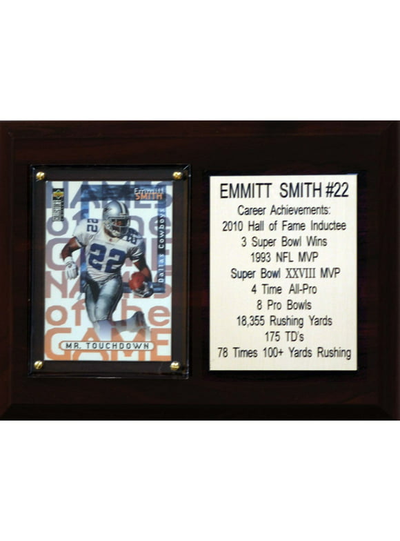 Emmitt Smith Dallas Cowboys 6'' x 8'' Plaque