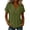 Army Green, variant on Women's Crinkle Textured Short Sleeve V Neck Blouse, Casual Loose Fit Lightweight Tunic Top