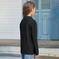 thumbnail image 3 of Girls Turtleneck Long Sleeve Pullover T-Shirt Soft Warm Stretch Kids Basic Turtle Neck Tops for Girls,Black 11-12 Years, 3 of 4