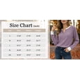 thumbnail image 3 of TEMOFON Long Sleeve Shirts for Women Fall Womens Tops with Button Crew Neck Lightweight Sweater for Women, 3 of 4