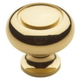 thumbnail image 1 of Baldwin 4493.030.BIN Decorative Polished Brass 1.25 in. Round Cabinet Knob, 1 of 1