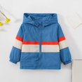 thumbnail image 2 of CAIVO Kids Boys Girls Patchwork Coats Hooded Jacket Toddler Windproof Zipper Outwear Long Sleeve Breathable Outerwear, 2 of 4