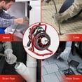 thumbnail image 1 of Kojooin Electric Drain Cleaner Auger, 50FT Auto-Feed Machine for 2 to 4 Inch Pipes with 6 Cutters, 1 of 7