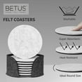 thumbnail image 6 of Betus Round Felt Coasters 8pc Bulk Set with Holder - Drink Absorbent, Heat-Resistant, Reusable Saucer Pad for Glasses, Cup, Housewarming Gift & Wedding Supplies, 6 of 6