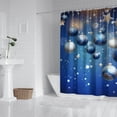 thumbnail image 2 of Shower Curtain for Bathroom Blue Xmas Balls Winter Snowflake Bathroom Curtain Waterproof Cool Bath Curtain Hooks Included,72x72Inch, 2 of 5