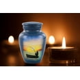 thumbnail image 3 of Fishing Keepsake Urn - Fishing Keeksake Cremation Urn for Ashes - Fishing Token Urn - Hand Painted Mini Fishing Urn - Fishing Memorial Sharing Urn with Velvet Case & Bag (Keepsake), 3 of 4