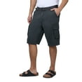 thumbnail image 3 of RAW X Mens Belted 12.5" Inseam Knee Length Cargo Shorts, Charcoal, 28, 3 of 7