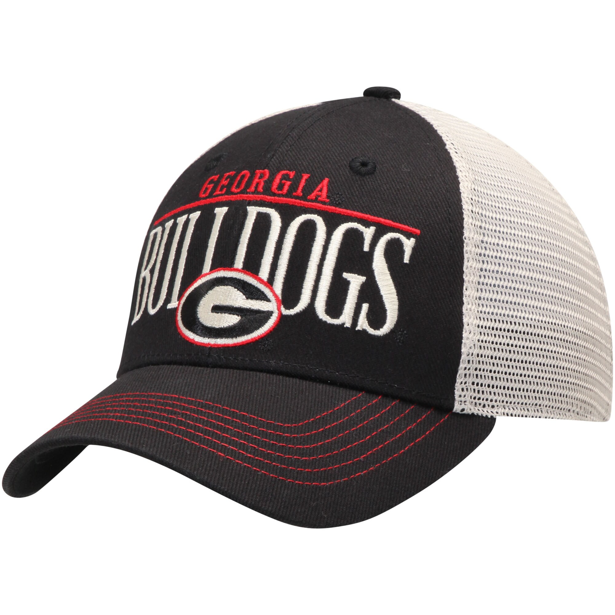 Fan Favorite - Men&rsquo;s Black Georgia Bulldogs Straightaway Adjustable Snapback Hat - OSFA