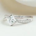 thumbnail image 4 of Rosec Jewels Lab Diamond Bypass Engagement Ring - 6 mm Princess Cut Ring - EF-VS Quality, 14K White Gold, US 6.50, 4 of 8