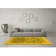 thumbnail image 3 of Ahgly Company Machine Washable Indoor Rectangle Oriental Yellow Modern Area Rugs, 2' x 4', 3 of 4