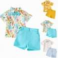 thumbnail image 4 of HCNTES Toddler Boys Outfit Sets Boy Short Sleeve Easter Cartoon Rabbit Prints T Shirt Shorts Kids Outfits, 4 of 7