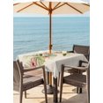 thumbnail image 3 of Outdoor Tablecloth with Umbrella Hole for Patio/Picnic/Party/Camping, Tropical Botanical Waterproof Table Cloth Square Cover Washable, Pastoral Rustic Leaves Floral Burlap (60"x 60"), 3 of 9