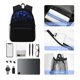 thumbnail image 4 of Easygdp Black Blue Glitter Sparkles Mochila Casual para Portátil, Mochila para Escuela, Viajes, Negocios, 4 of 6