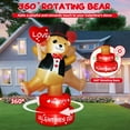 thumbnail image 2 of Oso giratorio B&D de Valentine Inflatables de 6 pies con LED para exteriores, 2 of 9